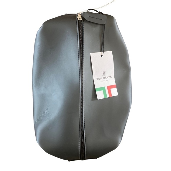 Tom Reves  Men'sToiletry Bag NWT Made in Italy Snaps on each end for low profile - Picture 1 of 8
